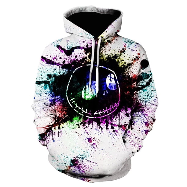 Sudadera con capucha con estampado 3D de pesadilla antes de Navidad para niños, sudaderas con capucha de Jack y Sally, abrigos de Terror para Niños, Jersey Punk de Halloween, novedad de 2023