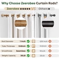 thumbnail image 4 of Barra para Cortinas Zeerobee 81-427 cm Resistente Madera Café, 4 of 9
