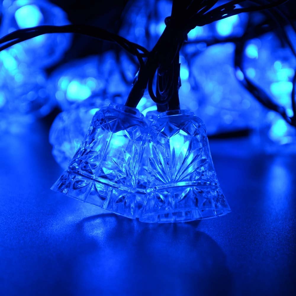 Qedertek Christmas LED lights Solar Fairy Bell 40 LED String Lights 2