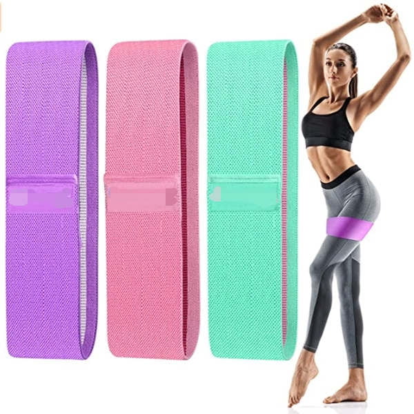 Details about   3pcs Resistance Bands Booty Bands,Non-Slip/Fabric/Elastic/Thick Exercise Bands 