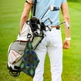 thumbnail image 5 of Lsque Peacock Feathers Premium Golf Towel - Ultra Absorbent and Quick Drying Microfiber Towel with Carabiner - Gift for Men -24" X 16", 5 of 8