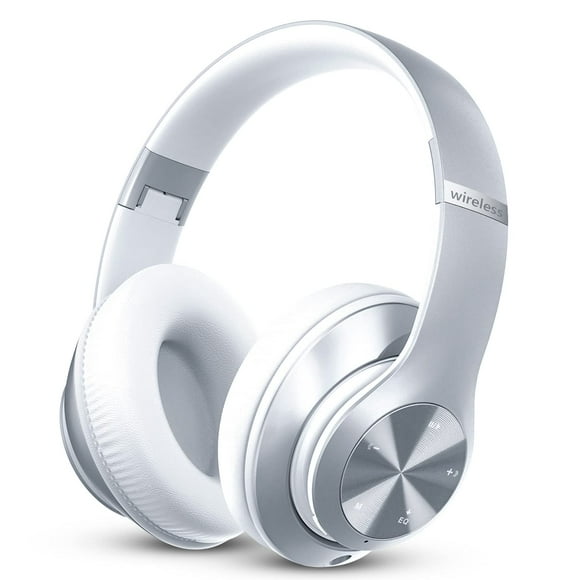Headphones Wireless Bluetooth,60 Hours Playtime Foldable Lightweight Bluetooth Headphones Wireless Over Ear Wired Hi-Fi Stereo with 6 EQ Modes, Deep Bass Adjustable Headset with Mic, FM, TF for Adults