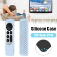 thumbnail image 3 of justharion Shockproof Silicone Remote Control Case Compatible for 2021 Apple TV 4K Remote Control Accessories Non-slip Stripe Protective Case Sky Blue, 3 of 9