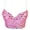 Pink White, variant on Women's Bustier Crop Top Corset Top Push up Rhinestone Diamond Bra Club Party Vest with Detachable Straps