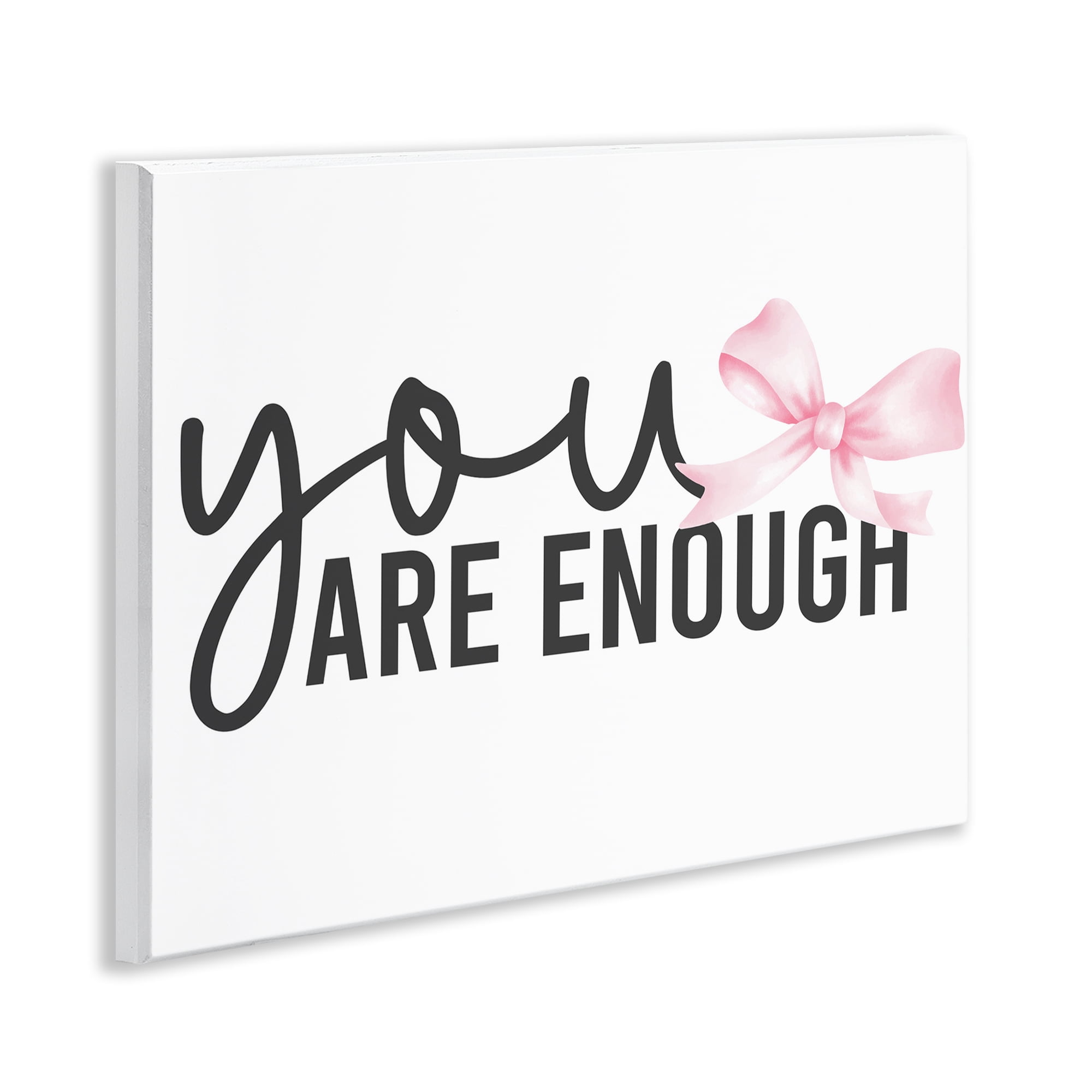 Stupell Industries You Are Enough with Ribbon Wall Plaque Art, design by Kim Allen