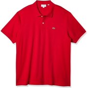 Lacoste Short Sleeve Jersey Interlock Regular Fit Mens Polos Size XL, Color: Red
