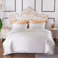 thumbnail image 4 of Home textile kit simulation silk solid color bedding comfortable and breathable duvet cover, 4 of 6