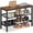 Rustic Brown and Matte Black, variant on VASAGLE 3 Tier Shoe Rack Bench, One Piece Shelves, Shoe Storage Organizer with Raised Edges, Industrial, Easy Assembly, Rustic Brown and Matte Black