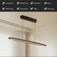thumbnail image 6 of 39.4*2.4*1.9in Walnut Wood Linear LED Pendant Light, Kitchen Island Lighting or Dining Room Hanging Fixture, 6 of 11