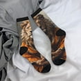 thumbnail image 5 of KLL Jungle Meditating Lion Print Cool Socks Men's Women's Crew Socks Funny Crazy Novelty Stockings, 5 of 6