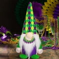 thumbnail image 5 of RyanK Mardi Gras Decorations Carnival Faceless Doll Decoration Carnival Dwarf Elderly Ornament Rudolf Doll Decoration Grid Hat, 5 of 5