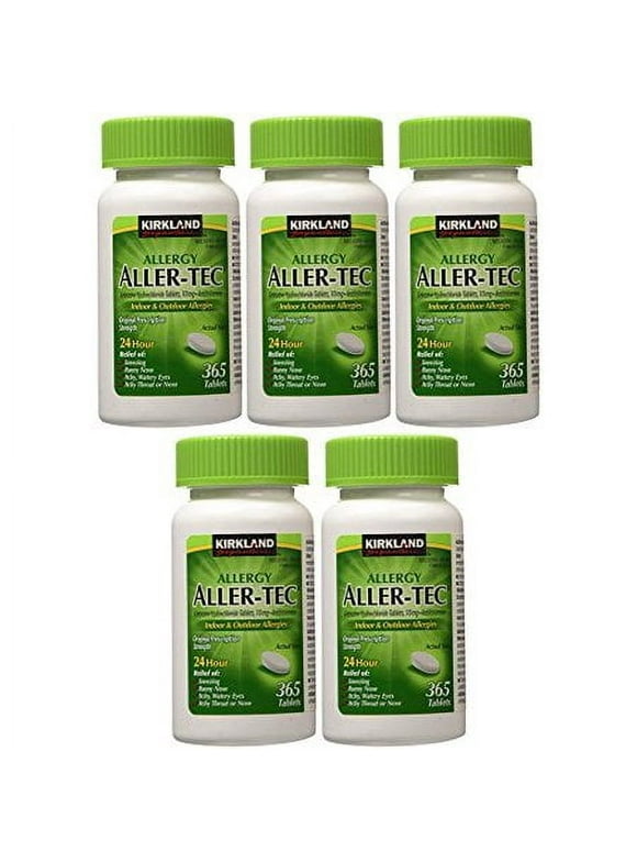 KS Aller-Tec Cetirizine HCL 10 mg Antihistamine Tablets, 365 Tablets (5 Pack)