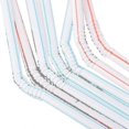 thumbnail image 2 of 1000 Pcs Flexible Plastic Straws Striped Multi Colored Disposable Straw-h, 2 of 4