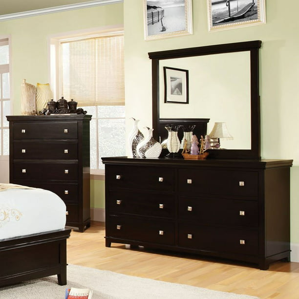 Furniture Of America Cullen Inspired 6 Drawer Dresser Espresso Walmart Com Walmart Com