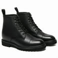 thumbnail image 5 of CMR CHAMARIPA Mens' Dress Boots With High Heels - Black Leather Derby Boots 8CM / 3.15 Inches, 5 of 9