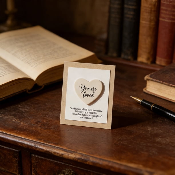 Recuerdo de corazón de acrílico | Regalo inspirador con versículo bíblico para amigos | Adorno de escritorio y recuerdo de amistad | Pieza de exhibición compacta para el hogar o la oficina