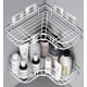 thumbnail image 1 of Organizador de espacio de esquina, adhesivo resistente a la corrosión y sin taladros para artículos esenciales de baño y cocina (blanco, 2 piezas), 1 of 1