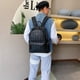 thumbnail image 2 of Mochila de gran capacidad, mochila universitaria de cuero suave de moda para hombres y mujeres, mochila de viaje multifuncional de estilo coreano, de moda, 2 of 6