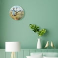 thumbnail image 4 of 14 Inch Wall Clock Battery Operated Silent Clock Decorative for Office, Kitchen, Outdoor, Living Room，Flower Women Field Graceful Drawing, 4 of 4