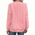 thumbnail image 5 of MaFYtyTPR Casual Jacket for Women Ladies Leisure Long Sleeve Lapel Jacquard Fashion Zipper Jackets Coat Pink M, 5 of 5