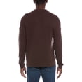 thumbnail image 2 of Onia mens  Textured Knit Long Sleeve Polo Shirt, l, Brown, 2 of 3