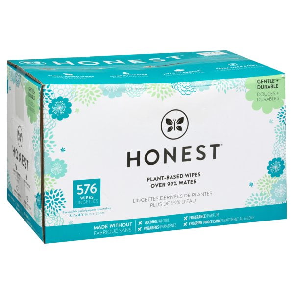 The Honest Company Baby Wipes, 8 Packs of 72, 576 count