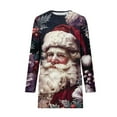 thumbnail image 4 of Craaazy Women's Christmas Printed Tops Fuzzy Lined Long Sleeve Shirts Essential for Cold Days Gifts, 4 of 6