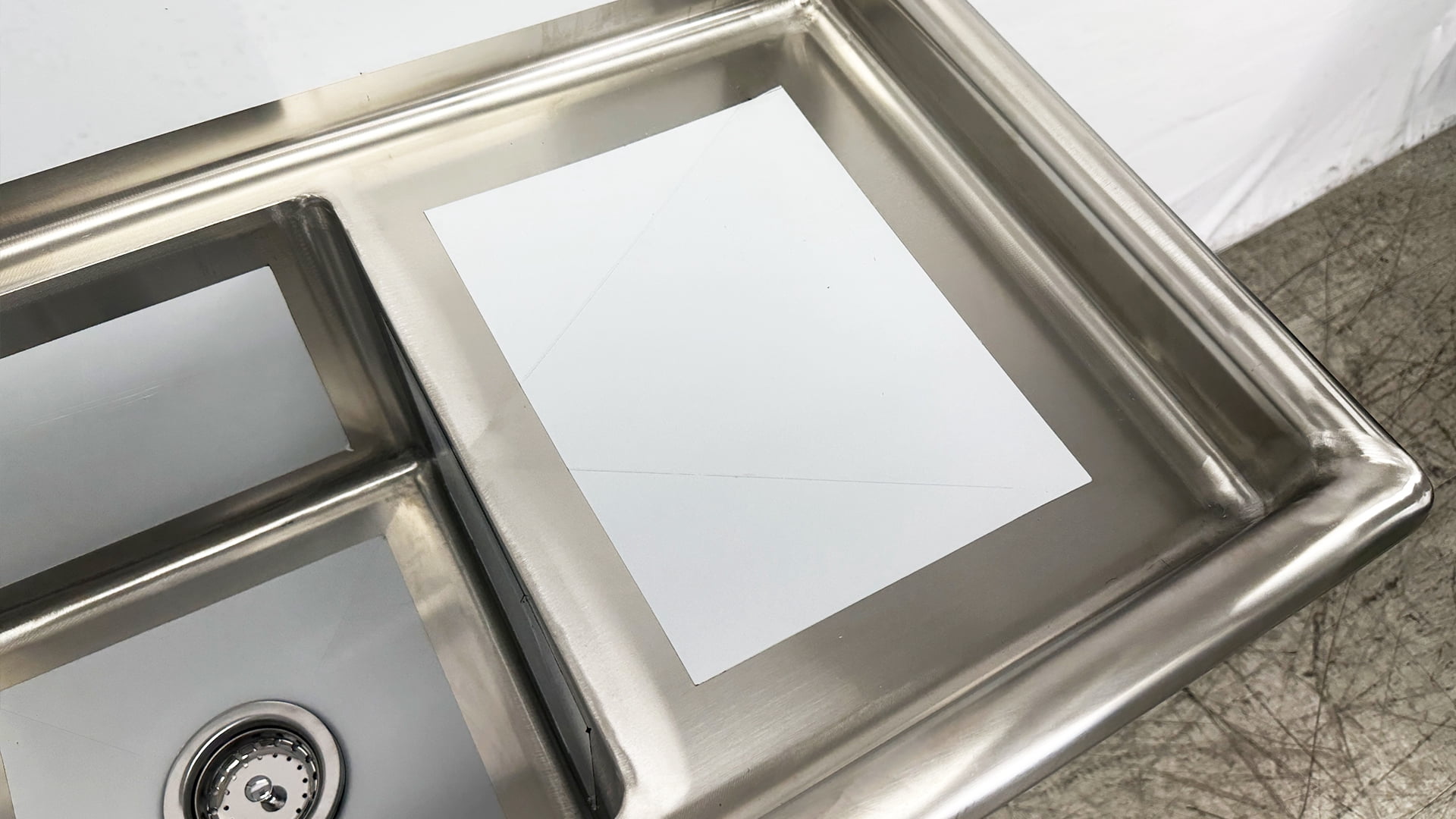 Elite Kitchen 63 in. 3 Compartment Sink with Faucet, NSF Commercial Sink with Right Drainboard in Stainless Steel