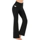 thumbnail image 1 of Pantalones de yoga para mujer con bolsillos, pantalones de entrenamiento de cintura alta para mujer, pantalones de trabajo con corte pirata, pantalones de vestir, 1 of 6