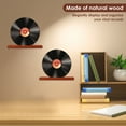 thumbnail image 4 of 2Pcs Wall Mounted Vinyl Record Shelf Wooden Vinyl Record Display Floating Shelf Easy Install Album Storage Holder for Displaying CD Book Artwork, 4 of 11