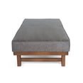 thumbnail image 5 of GDF Studio Temzyl Mid Century Modern Microfiber Ottoman, Slate and Walnut, 5 of 9