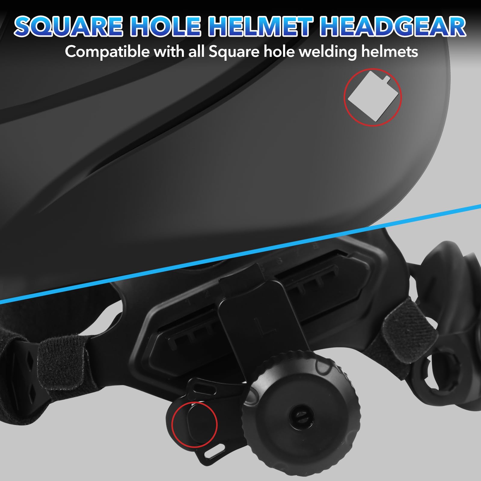 TRQWH Welding Helmet Headgear - Welding Hood Headgear Replacement Head gear Welding Helmet Accessories with Sweatband for Square Hole Helmet (square hole)