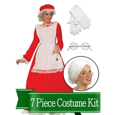 Mrs Claus Traditional Womens Complete Costume Kit - Standard