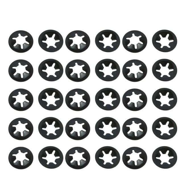 Unique Bargains 30 Pcs 5mm x 12mm Rondelles de Verrouillage Starlock à Dents Internes