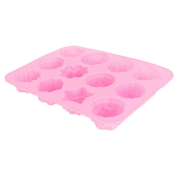 Molde reutilizable, molde de silicona de 12 rejillas, molde para postres DIY, molde para pasteles, rendimiento sólido