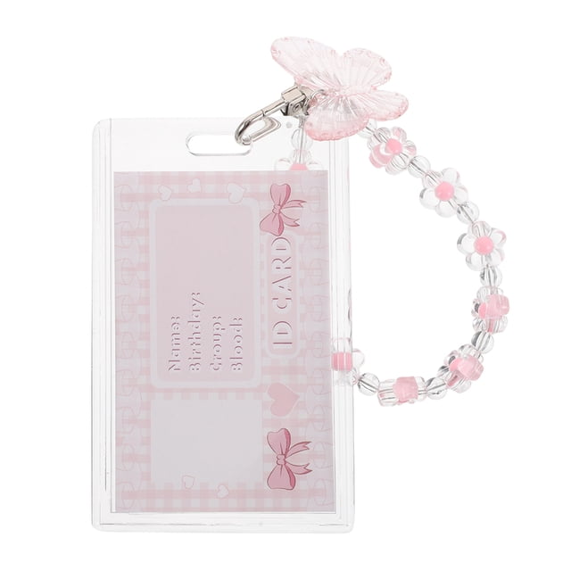 ADDHAT Protectores De Tarjetas Acrílicos Rosados Con Llavero Práctico Y Transparente