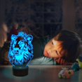 thumbnail image 3 of Lion Night Light, King Lion Gift 3D Illusion Lamp for Kids Bedside Lamp with Remote Control 16 Color Changing Xmas Halloween Birthday Gift Cool Room Decor for Child Baby Boy, 3 of 12