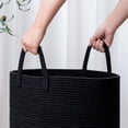 thumbnail image 4 of Basket, Large Hamper Basket, Tall Woven Rope Storage Basket for Towels Toys Dirty Clothes, Blanket Basket in Living Room, Bathroom, Laundry, 4 of 5