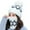 White, variant on Womens Thermal Knit Hat with Scarf and Earmuffs Winter Warm Cycling Cap