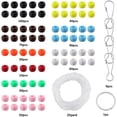 thumbnail image 2 of 1 Box DIY 10 Sets Pony Beads Pets Bead Craft Kit Pony Bead Animals 8mm Opaque Colorful Beads Beading Duck Halloween Spiders Dragonfly Fish Ocean Animal Keychain Pony Beads for Crafts Adult, 2 of 5