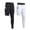 Left Long Black White, variant on Manfiter 2 Pack Men's One Leg Compression Leggings with Pockets Sports Base Layer Tights for Basketball Workout & Running