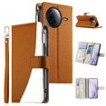 thumbnail image 2 of Funda cartera GANGXUN para Xiaomi Poco F7 Ultra , cuero PU con tarjetero, cremallera, correa de mano, soporte y protección 920°, 2 of 6