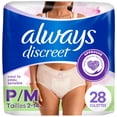 thumbnail image 2 of Always Discreet for Sensitive Skin Underwear, Four Times Skin Protection, Dermatologically Tested, Fragrance-Free, Maximum Absorbency S/M, 2 of 17