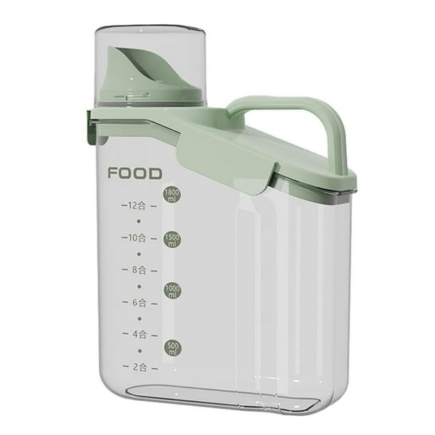Juego de Recipientes Herméticos Transparentes para Almacenar Alimentos con Tapas y Vertedor, para Organizar la Despensa y Guardar Alimentos Secos en la Cocina. B