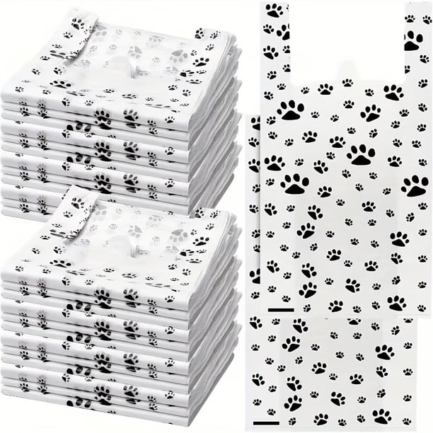 Paquete de 30 bolsas desechables de plástico for perros y gatos, diseño de dos tonos con asas resistentes for compras y regalos