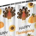 thumbnail image 2 of Happy Thanksgiving Turkey Fall Pumpkin Shower Curtain 36"x72" ,Bathroom Decorative Shower Curtains Set with 12 Hooks,Modern Waterproof Washable Shower Curtain, 2 of 4