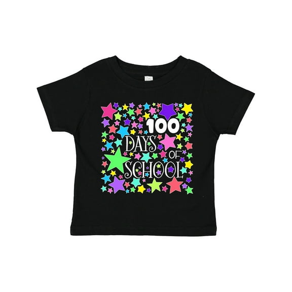 Inktastic 100 Days of School Pastel Stars Boys or Girls Toddler T-Shirt