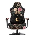 thumbnail image 3 of Whosucclay Moon Butterfly Flower Star Print Gaming Chair Covers Slipcovers Washable, 4 Pieces Stretchable Elastic Computer Reclining Gaming Chair Seat Cover with Armrest Cover, 3 of 8
