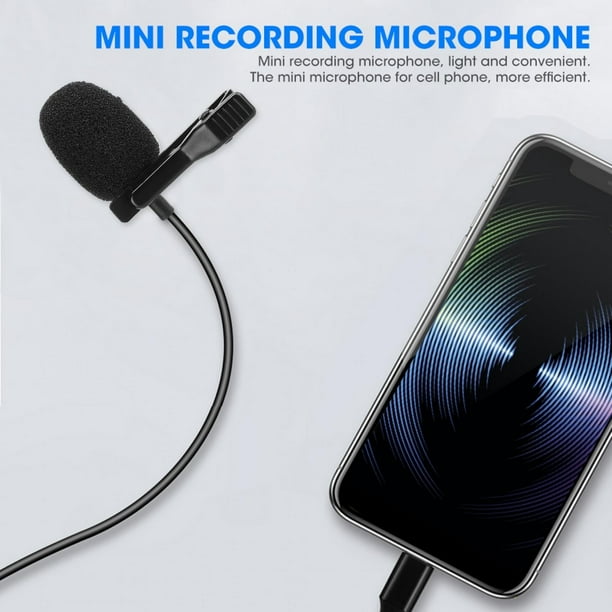 Mini Micrófono De Grabación, Micrófono Con Clip De Corbata, ABS Para Transmisión En Vivo De Transmisión IOS De Teléfono Móvil