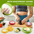 thumbnail image 6 of 4 Piece Avocado Saver and Fruit Storage Containers for Fridge - Reusable Silicone Food Storage Pods for Vegetables, Onions, Tomatoes - Airtight Fresh Keepers, BPA Free, 6 of 6